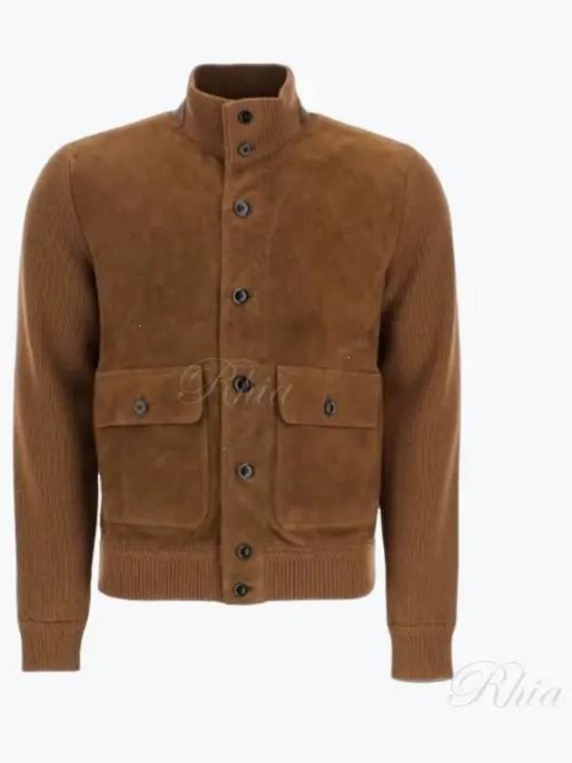 KBF001 YMW050F24 JB700 Front Suede Zip up Jacket - TOM FORD - BALAAN 1