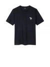 Zebra Print Cotton Short Sleeve T-Shirt Navy - PAUL SMITH - BALAAN 2