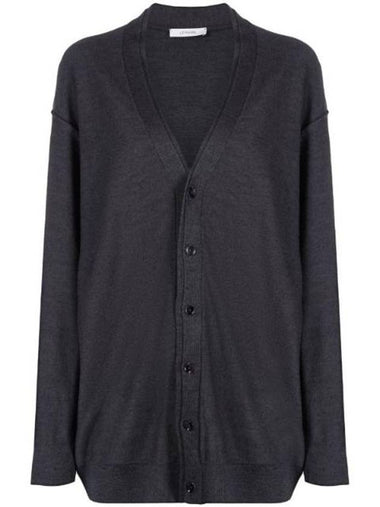 Twist Merino Blend Cardigan Grey - LEMAIRE - BALAAN 1