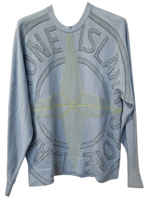 Stone signature logo jacquard pullover knit 7415514D1 V0041 - STONE ISLAND - BALAAN 2