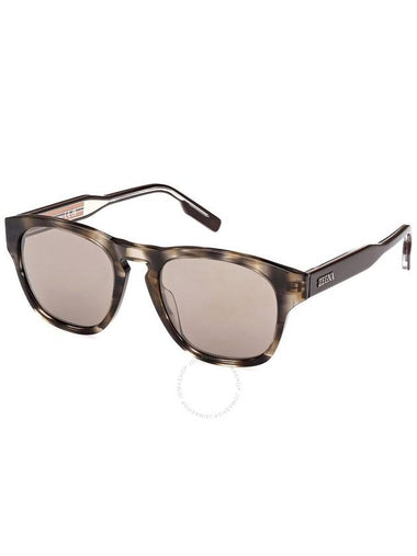 Ermenegildo Zegna Roviex Oval Men's Sunglasses EZ0221 20J 52 - ERMENEGILDO ZEGNA - BALAAN 1