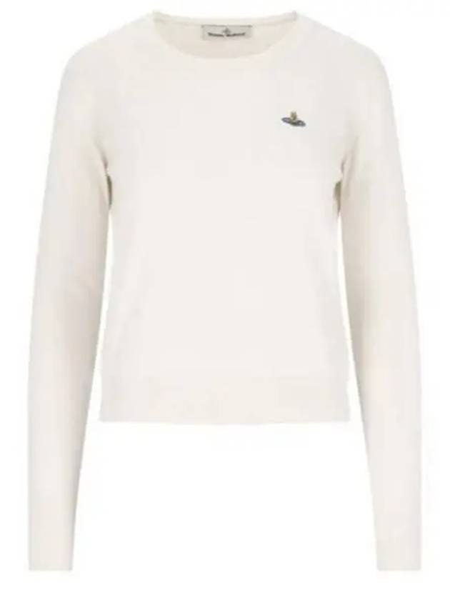 ORB Embroid Logo Knit Top Cream - VIVIENNE WESTWOOD - BALAAN 2