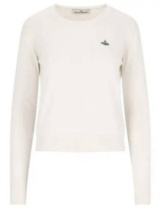 ORB Embroid Logo Knit Top Cream - VIVIENNE WESTWOOD - BALAAN 2