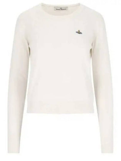 ORB Embroid Logo Knit Top Cream - VIVIENNE WESTWOOD - BALAAN 2