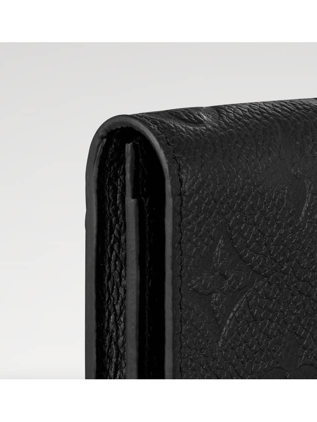 Monogram Embossed Leather Business Card Wallet Black - LOUIS VUITTON - BALAAN 3