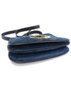 699210 Navy Suede Round Interlocking G Blondie Top Handle Medium 2WAY - GUCCI - BALAAN 5