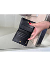 Tessuto Gold Triangle Logo Flap Half Wallet Black - PRADA - BALAAN 7