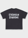 Oversize Fit Paper Tape Tee Charcoal - STOCKHOLM SYNDROME - BALAAN 2