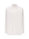 Oversized Cotton Long Sleeved Shirt White - PRADA - BALAAN 2