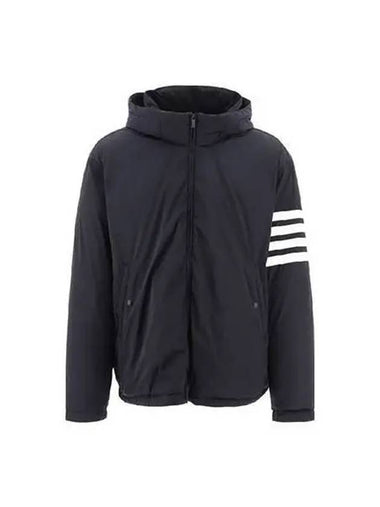 Diagonal armband down fill hooded jacket navy MJD102X 07259 - THOM BROWNE - BALAAN 1