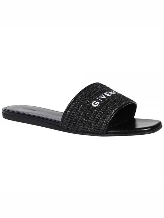 4G Raffia Slippers Black - GIVENCHY - BALAAN 2