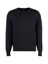 Cotton Crepe Knit Top Black - CP COMPANY - BALAAN 2