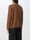 Women's Panaria Logo Long Sleeve Cashmere Knit Top Brown - MAX MARA - BALAAN 4