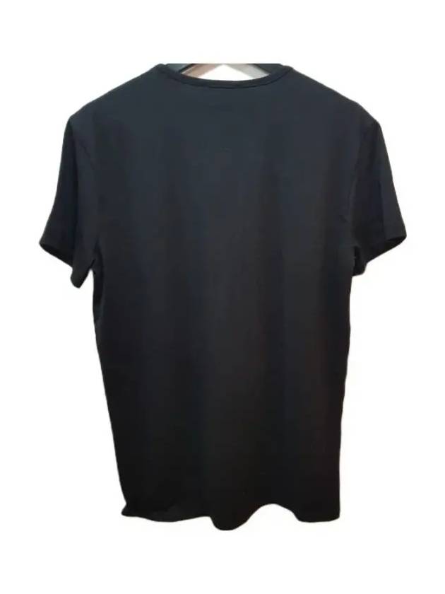 Logo Cotton Short Sleeve T-Shirt Black - VERSACE - BALAAN 4