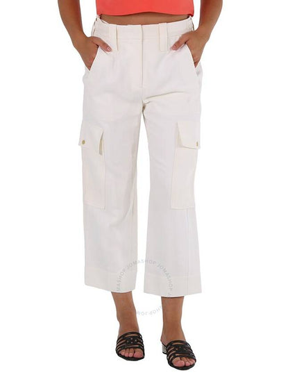 Women's Fasttown Slim Straight Pants White - BURBERRY - BALAAN 2