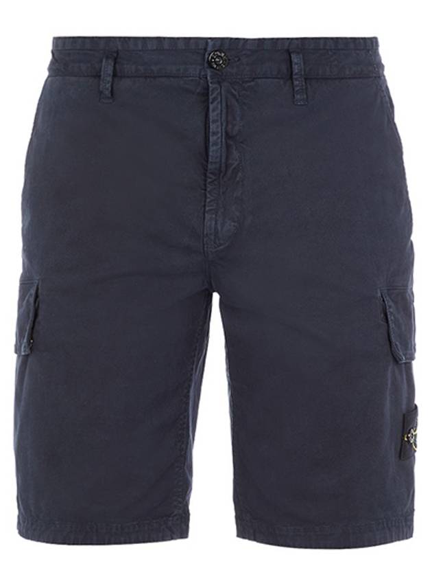 Logo Patch Cargo Bermuda Shorts Navy - STONE ISLAND - BALAAN 2