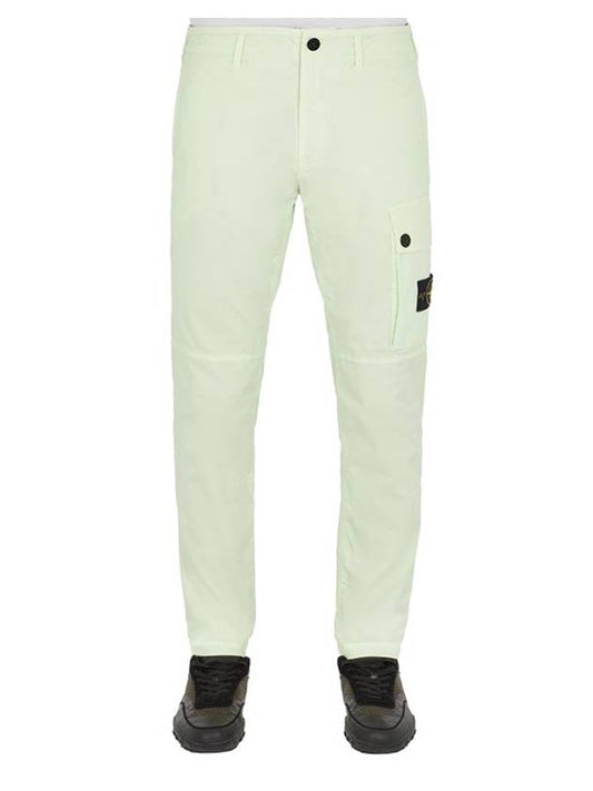 Wappen Patch Supima Cotton Cargo Straight Pants Sage Green - STONE ISLAND - BALAAN 1