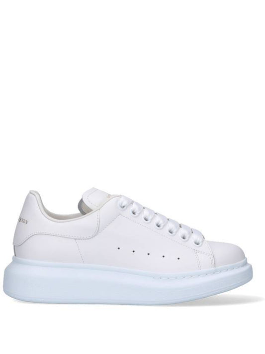 Oversized Leather Low Top Sneakers White - ALEXANDER MCQUEEN - BALAAN 1