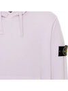 Waffen Patch Cotton Fleece Hoodie Lavender - STONE ISLAND - BALAAN 5