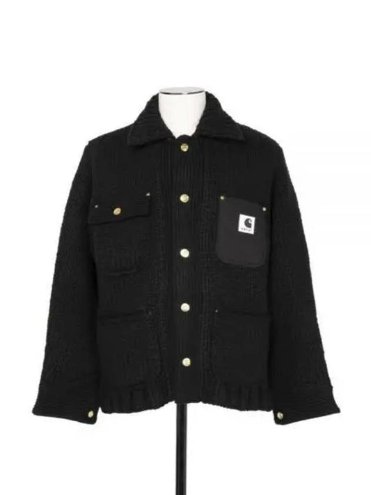 Carhartt Wip Knit Jacket Michigan Black - SACAI - BALAAN 2