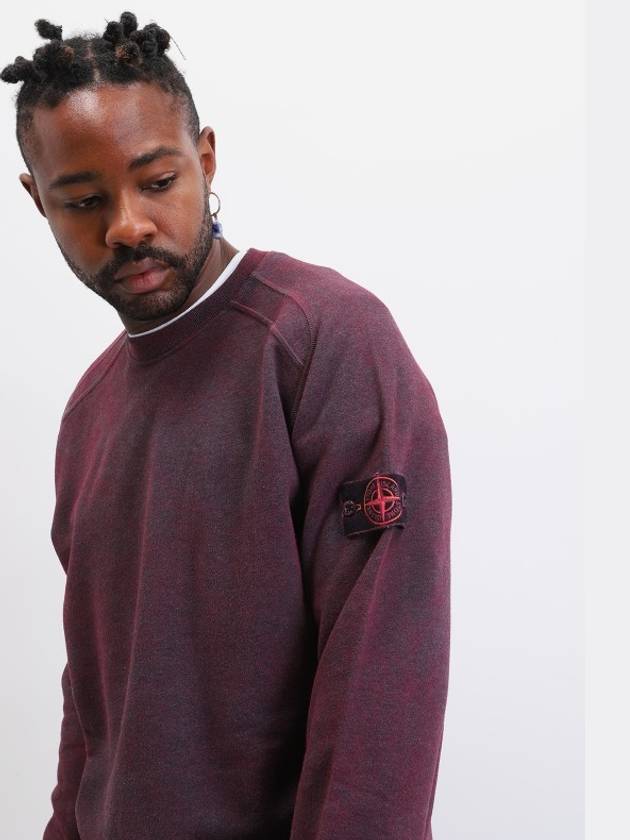 Wappen Patch Crew Neck Wool Knit Top Burgundy - STONE ISLAND - BALAAN 3