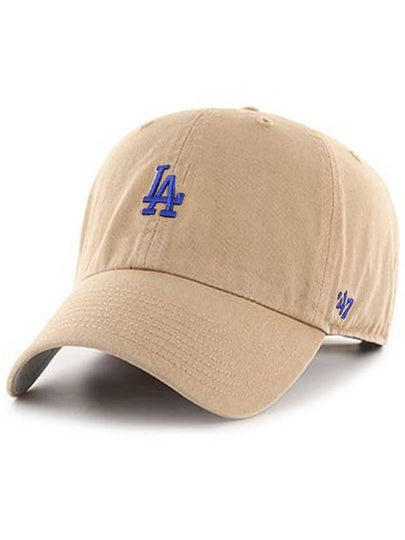 LA Dodgers Small Logo Ball Cap Khaki Royal - 47BRAND - BALAAN 2