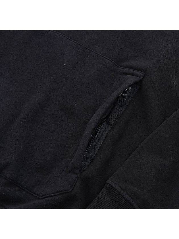 Wappen Patch Cotton Hoodie Black - STONE ISLAND - BALAAN 9