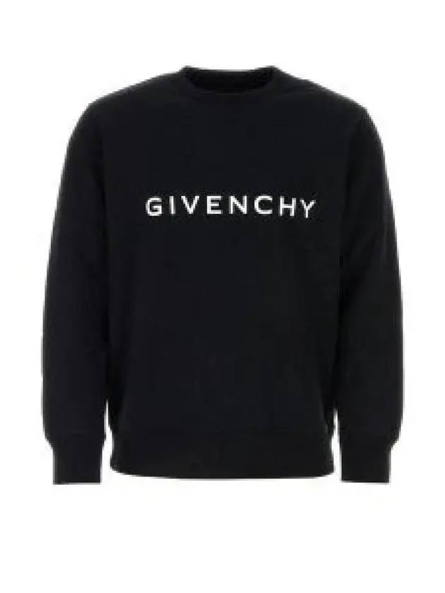 Logo Print Cotton Sweatshirt Black - GIVENCHY - BALAAN 2