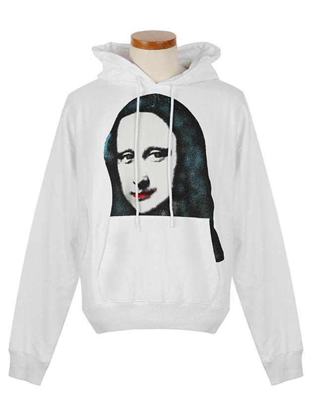 Men's Mona Lisa Print Hooded White - OFF WHITE - BALAAN 2