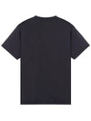 Logo Patch Short Sleeves T-Shirt Navy - STONE ISLAND - BALAAN 3