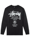 World Tour Long Sleeve TShirt Black 3993713 World Tour LS T Shirt Black - STUSSY - BALAAN 1