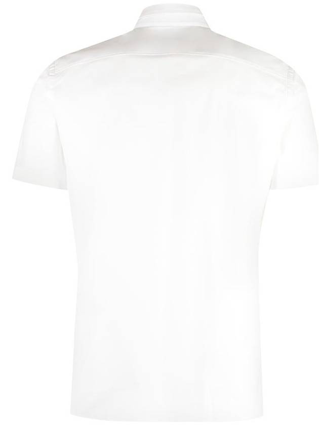 Men's Logo Cotton Short Sleeve Shirt White - BURBERRY - BALAAN 3