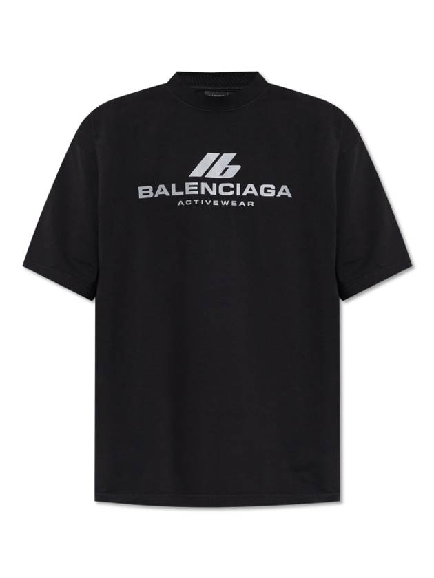 Activewear Medium Fit Short Sleeve T-Shirt Black - BALENCIAGA - BALAAN 2