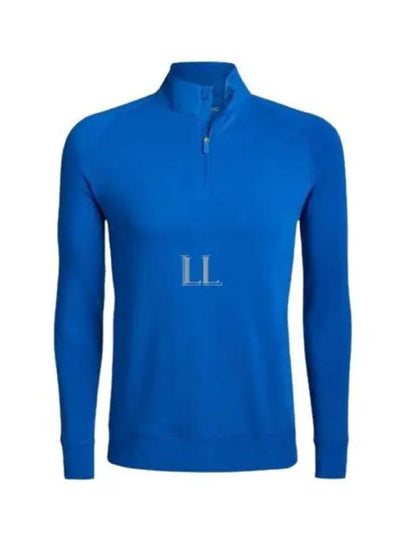 Men's Luxe Staple Mid Quarter Zipper Long Sleeve T-Shirt Blue - G/FORE - BALAAN 2