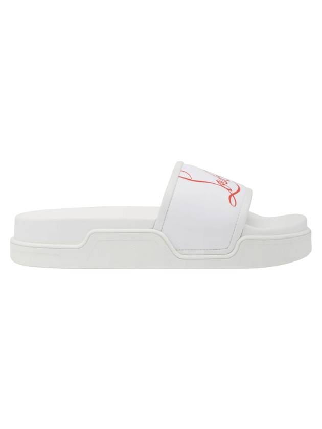 Logo Print Slipper White - CHRISTIAN LOUBOUTIN - BALAAN 1