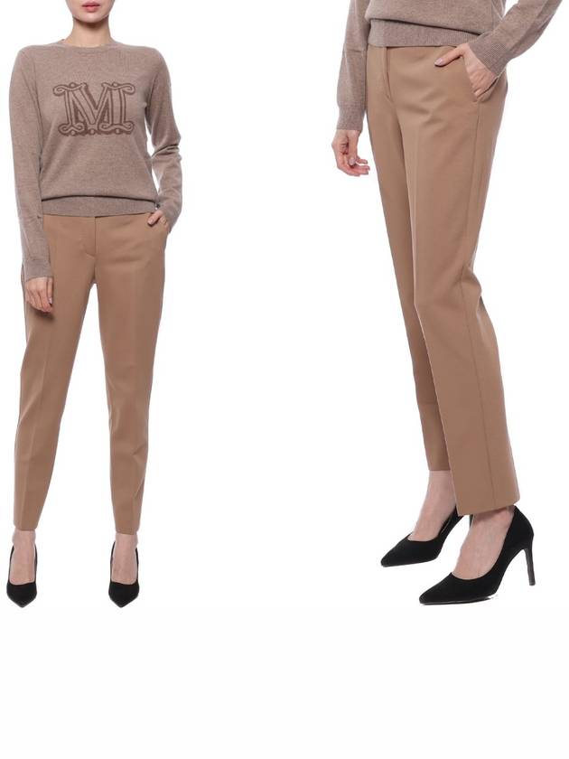 Pegno Straight Pants Beige - MAX MARA - BALAAN 3