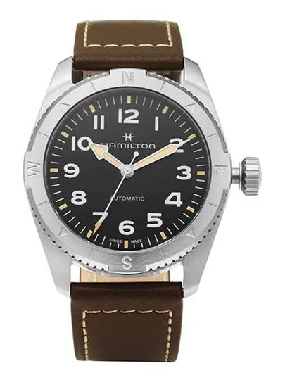 Khaki Field Expedition Leather Watch Black - HAMILTON - BALAAN 2