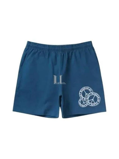 Museum OF Peace QUIET Logo Badge Shorts Pants Navy MOPQSS2317 - MUSEUM OF PEACE & QUIET - BALAAN 1