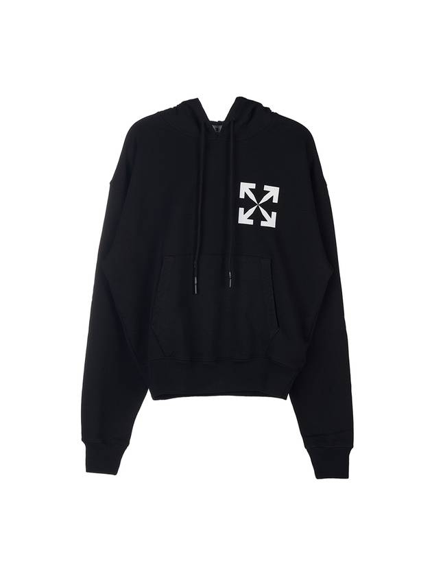 Arrow Logo Print Hoodie Black - OFF WHITE - BALAAN 2