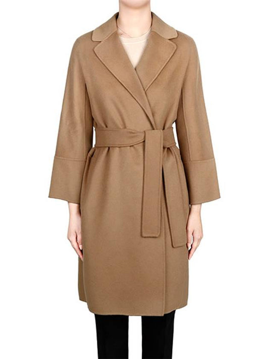 Camel Arona Wool Coat 29016111 045 - MAX MARA - BALAAN 1