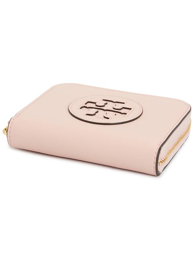 Ella Bio Small Zipper Card Wallet Pink Dawn - TORY BURCH - BALAAN 4