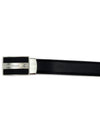 Classic Reversible Leather Belt Black - MONTBLANC - BALAAN 5