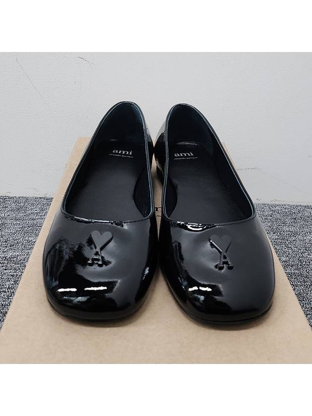 Patent Leather Ballerina Black - AMI - BALAAN 8