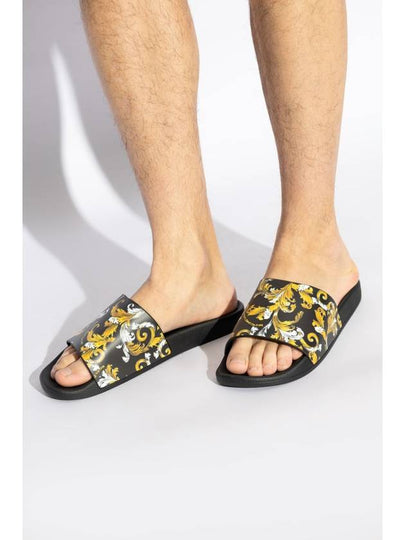 Versace Jeans Couture Rubber Slides With Print, Men's, Black - VERSACE - BALAAN 2