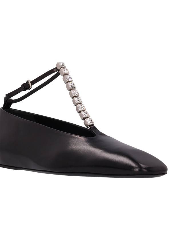 crystal embellished leather ballerina shoes J15WZ0021P4864 - JIL SANDER - BALAAN 5