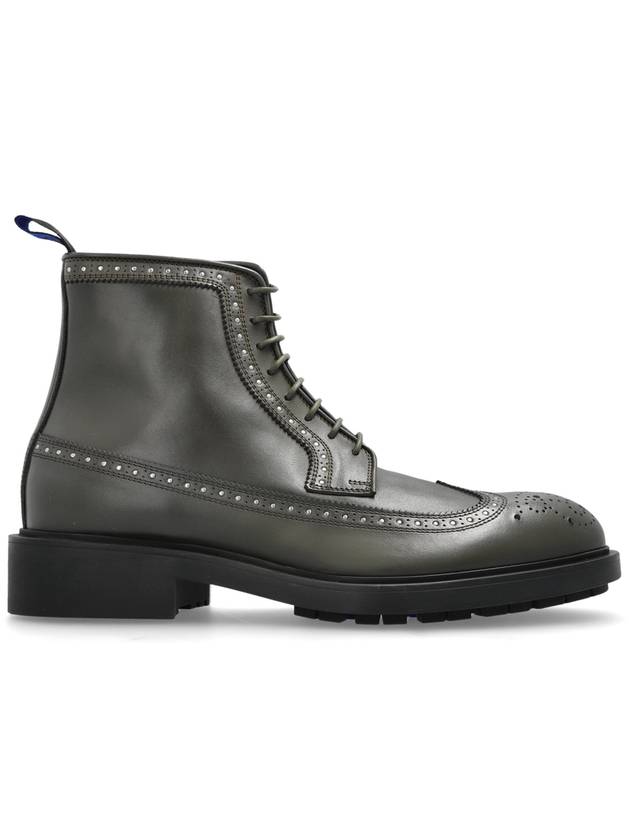 Studded Leather Worker Boots Loch - BURBERRY - BALAAN 2