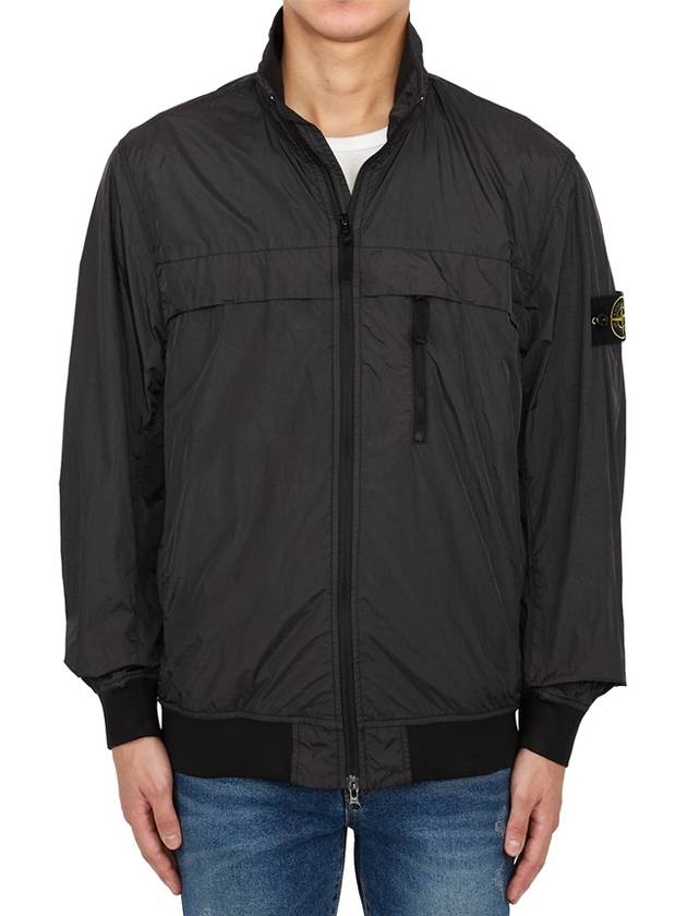 Compass Badge Pleated Windbreaker Grey - STONE ISLAND - BALAAN 3