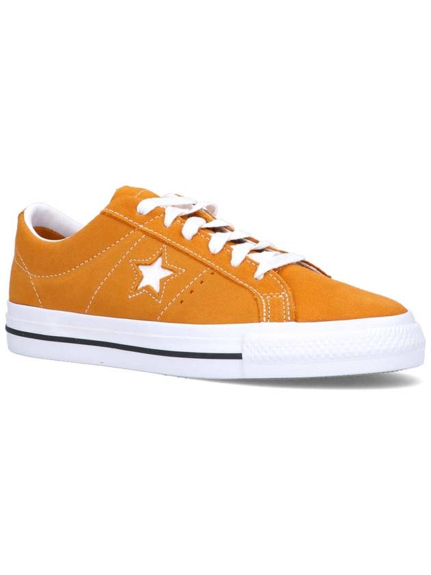 One Star Pro Low Top Sneakers Orange White - CONVERSE - BALAAN 3