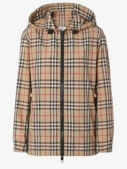 Women's Everton Vintage Check Hooded Jacket Beige - BURBERRY - BALAAN 2