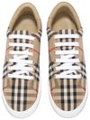 Vintage Check and Leather Sneakers Archive Beige - BURBERRY - BALAAN 5